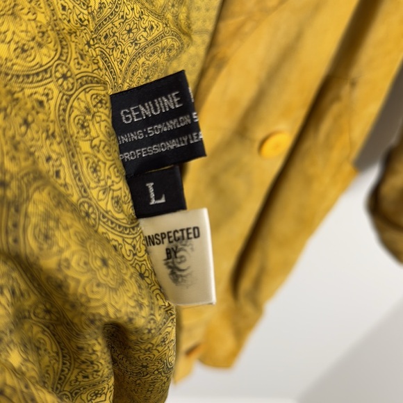 VINTAGE GENUINE LEATHER SUEDE CACOON SHAPED JACKET SZ L - Picture 6 of 11